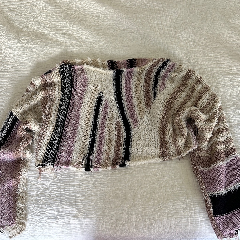 Free People Baja Pullover Lavender Pearl